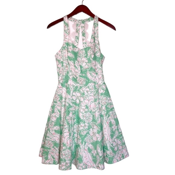 LILLY PULITZER Zo Beach Bash Racerback Dress Size Small in Glenda Green Print - Picture 12 of 12